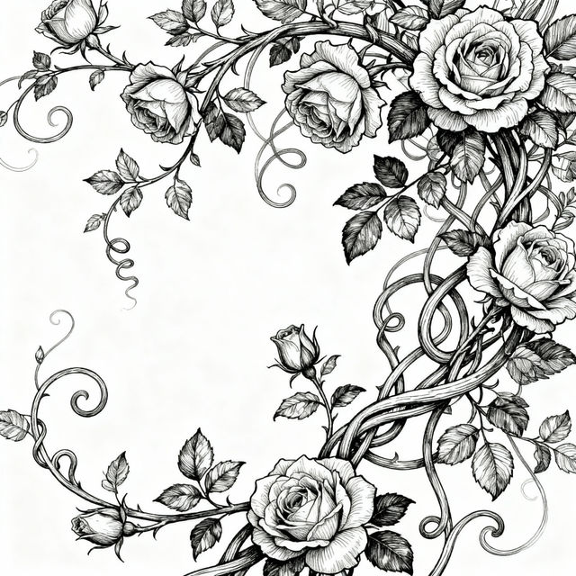 Flower Vines Drawings gallery