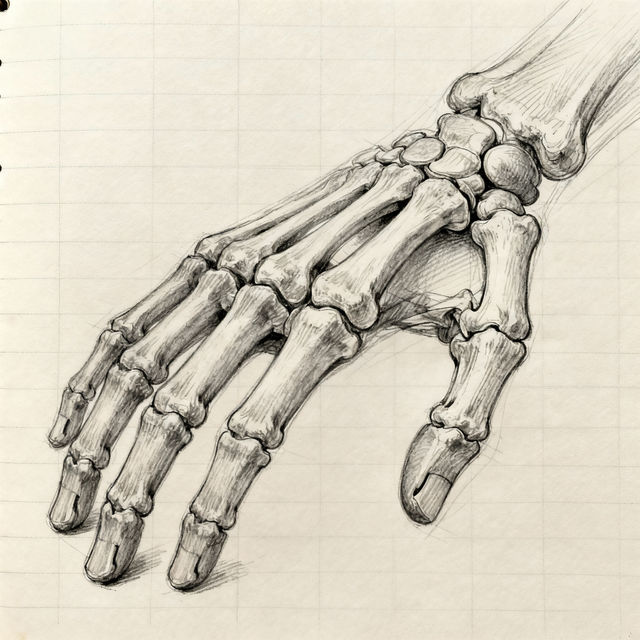 Hand Bones Drawings gallery