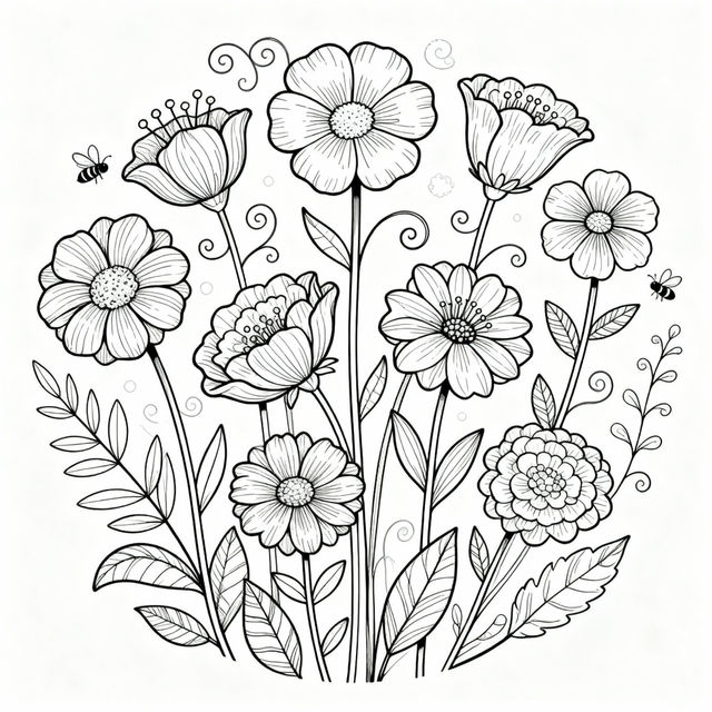 Coloring Pictures Of Flowers gallery
