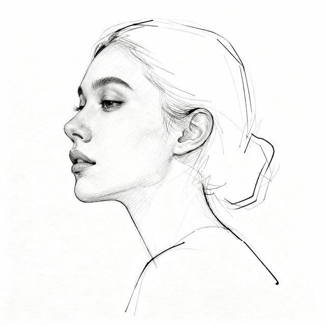 Outline Of A Person Drawings - AI Generated gallery