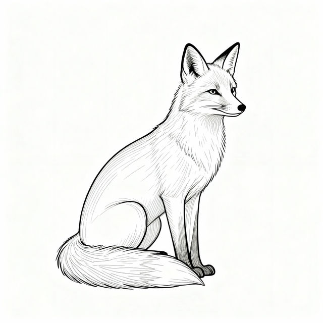 Fox Drawing Outlines - AI Generated gallery