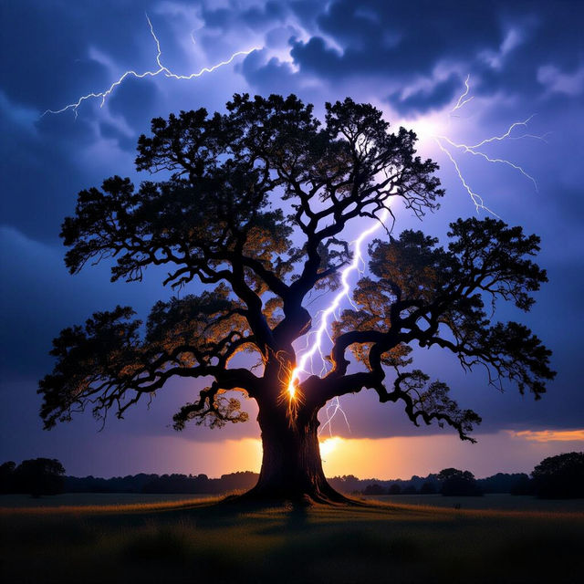 Pictures Of Trees Struck By Lightning gallery