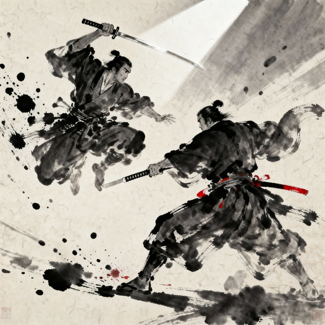 Fight Scene Drawings - Made With AI gallery