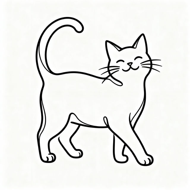 Easy Cat Line Drawings - Made With AI gallery