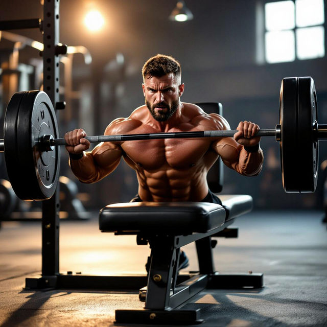 Barbell Bench Press Exercise Images gallery