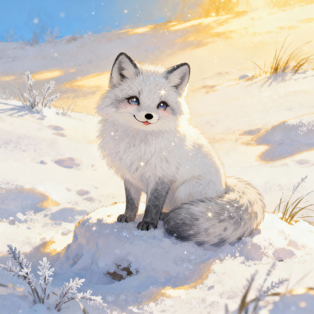 Arctic Fox Drawings - Created with AI gallery