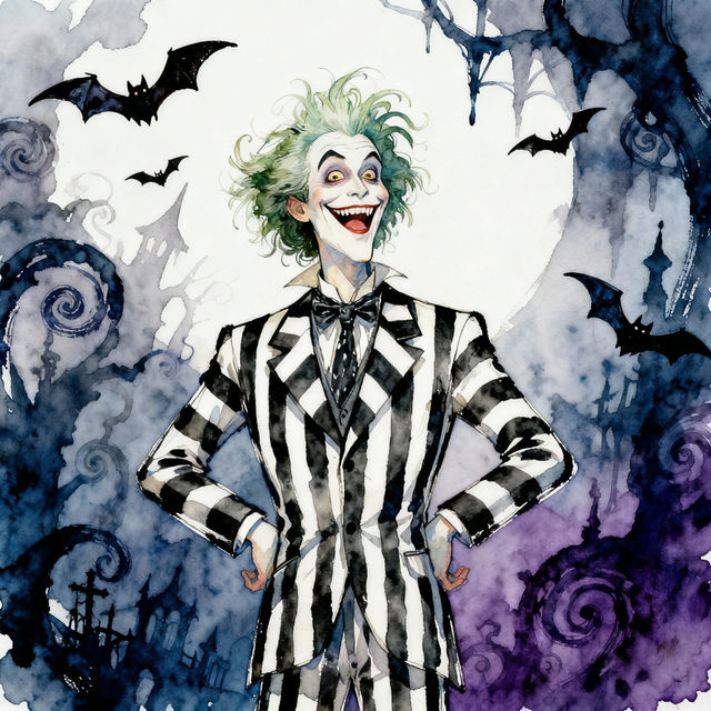 Beetlejuice Drawings - AI Generated Art gallery