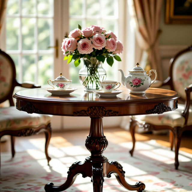 Drawing Room Table Art - AI Generated gallery