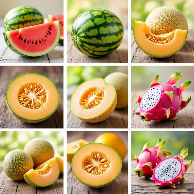 Different Types of Melons - AI Art Gallery gallery