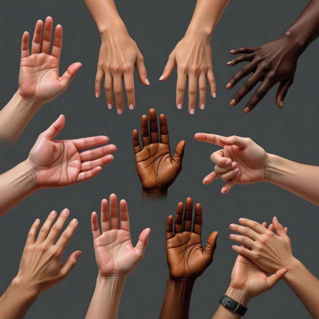 Hands Drawing Reference - AI Generated gallery