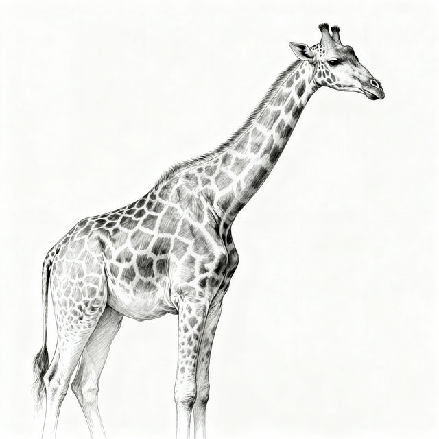 Sketch Giraffe Drawing gallery