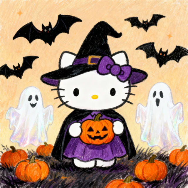 Hello Kitty Halloween Drawings gallery
