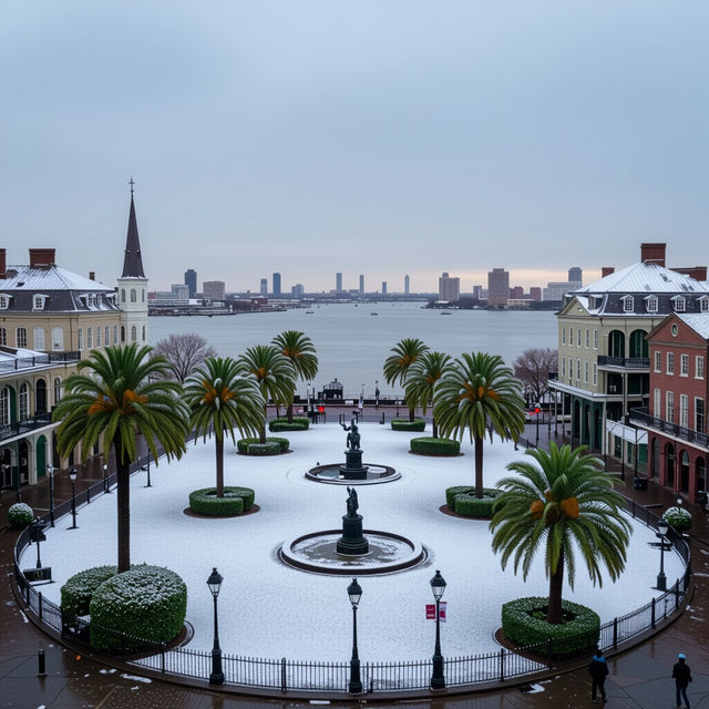 New Orleans Snow Pictures - AI Generated gallery