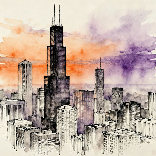Chicago Drawings - AI Generated Art gallery