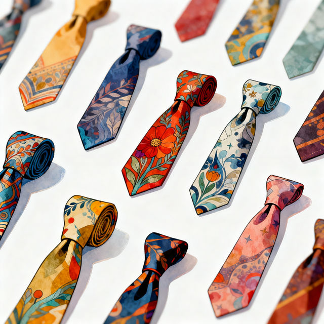 Tie Drawings - AI Generated gallery