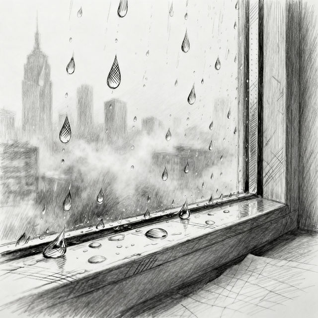 Rain Drops Drawings - AI Art gallery