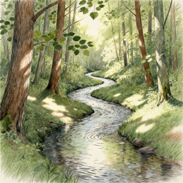 Creek Drawings - Made With AI gallery