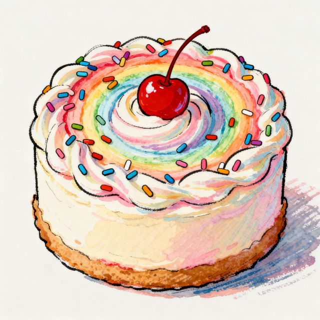 Cartoon Cake Drawings gallery