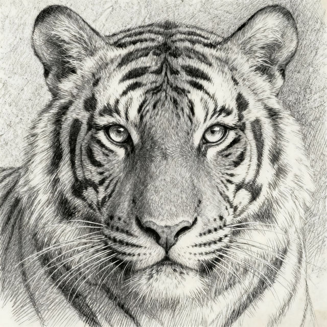 Tiger Sketch Art - Made With AI gallery