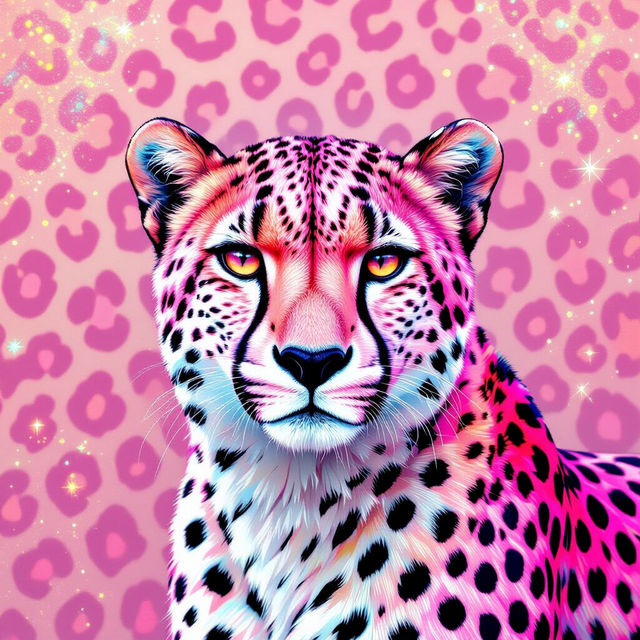 Pink Cheetah Wallpaper - AI Generated gallery