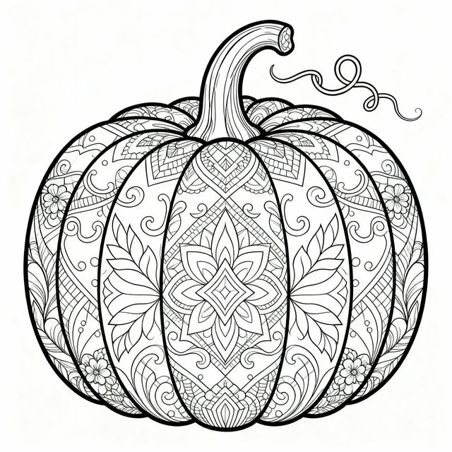 Pumpkin Line Art gallery