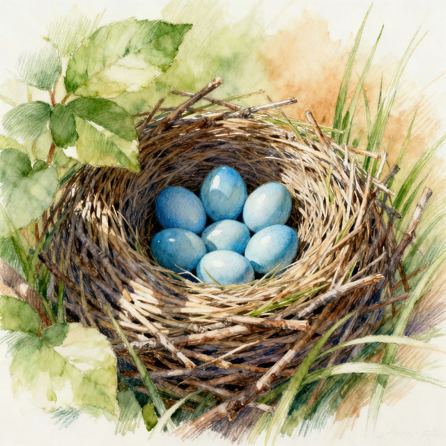 Bird Nest Drawings - AI Generated Art gallery