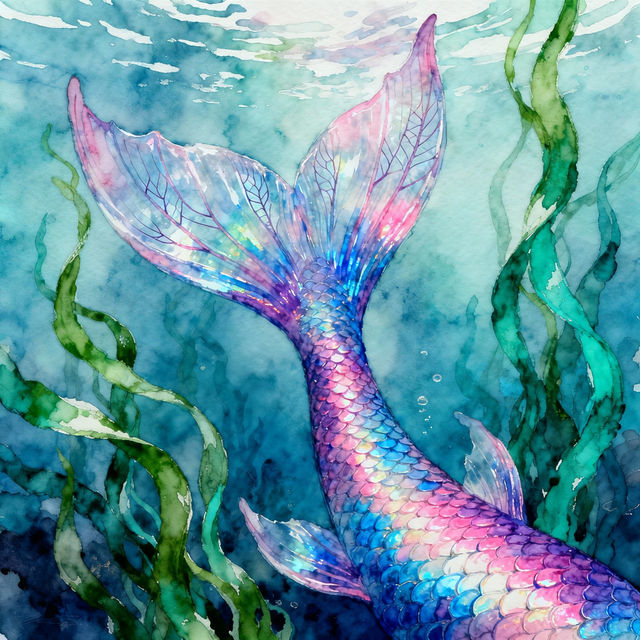 Mermaid Tail Drawing - Made With AI gallery