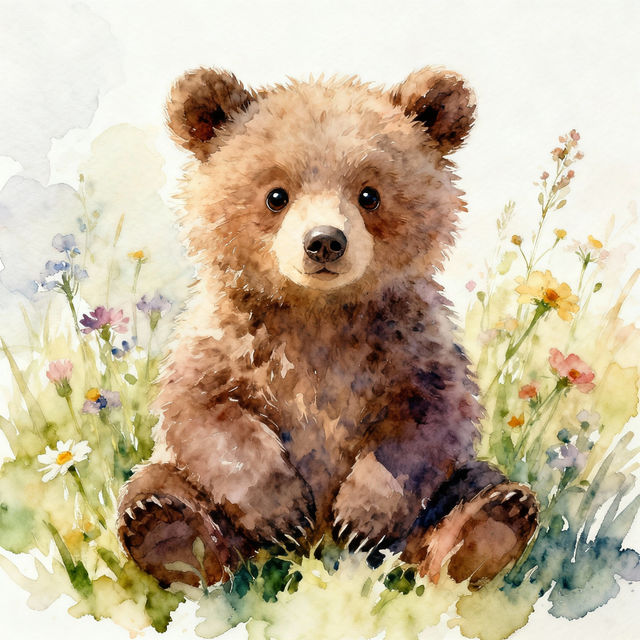Bears Drawing - AI Art gallery