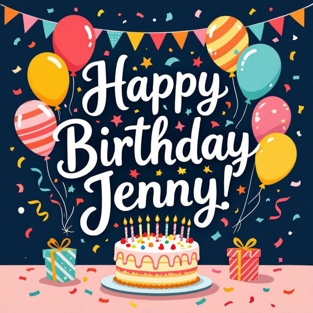 Happy Birthday Jenny Images - AI Generated gallery