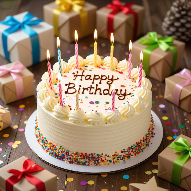 Birthday Wishes Cake Images - Made With AI gallery