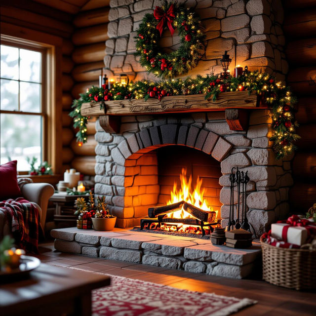 Images Of Fireplaces - Created With AI gallery