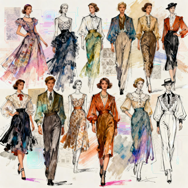 Clothing Drawing Reference - AI Generated gallery