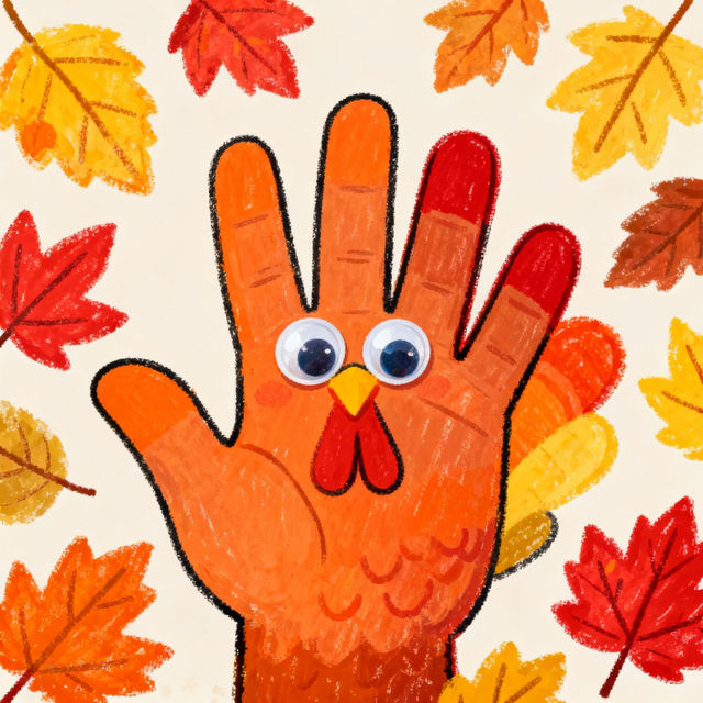 Hand Turkey Drawing Ideas gallery