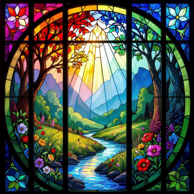 Glass Art Painting - Created With AI gallery