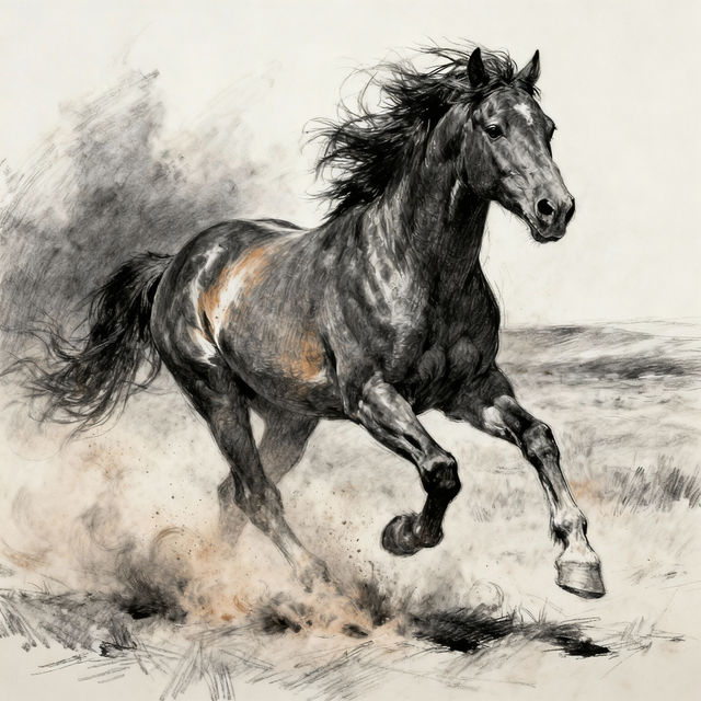 Mustang Horse Drawings gallery