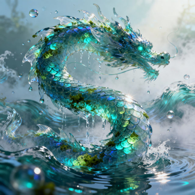 Water Dragon Drawings - AI Generated gallery