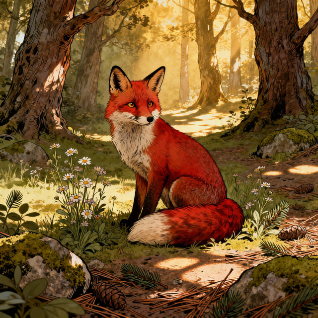 Drawing A Fox - AI Art gallery