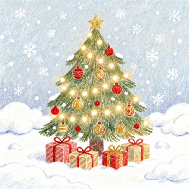 Christmas Tree Drawings - AI Generated Art gallery