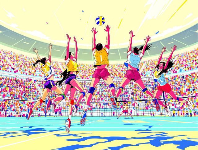 Volleyball Drawing & Sports Art gallery