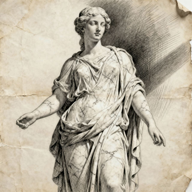Statue Drawings - AI Generated Art gallery