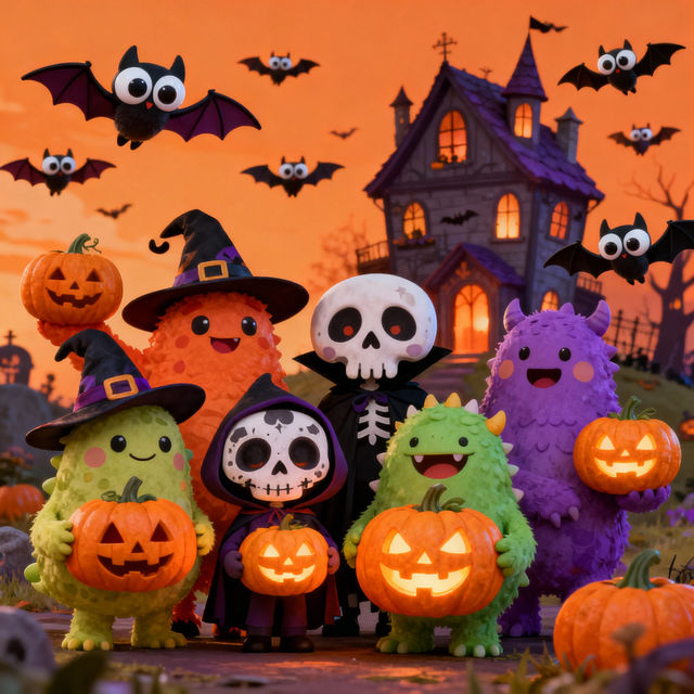 Cartoon Halloween Drawings gallery