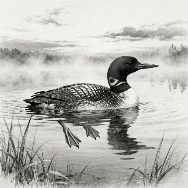 Loon Drawings - AI Generated gallery