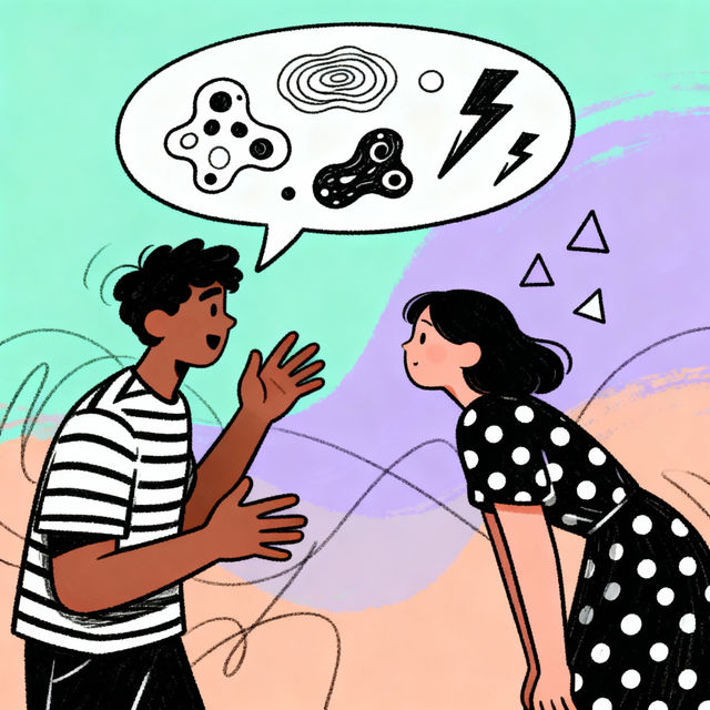 Two People Talking Drawing gallery