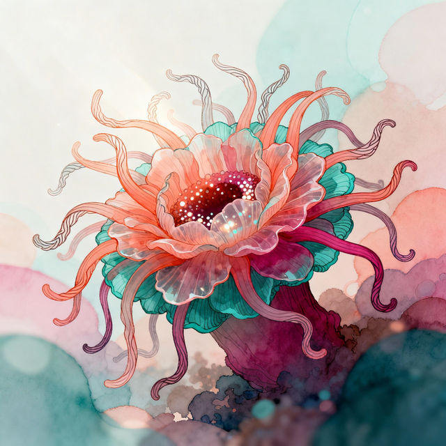 Anemone Drawings - AI Generated Art gallery