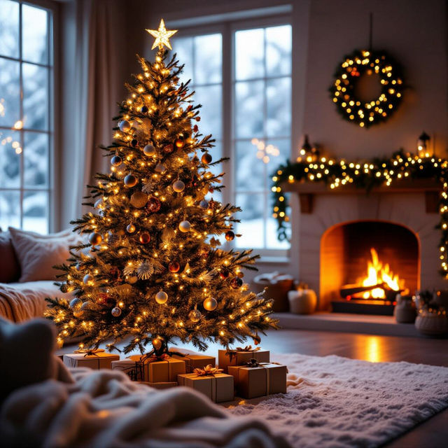 Beautiful Christmas Tree Wallpapers - Made With AI gallery