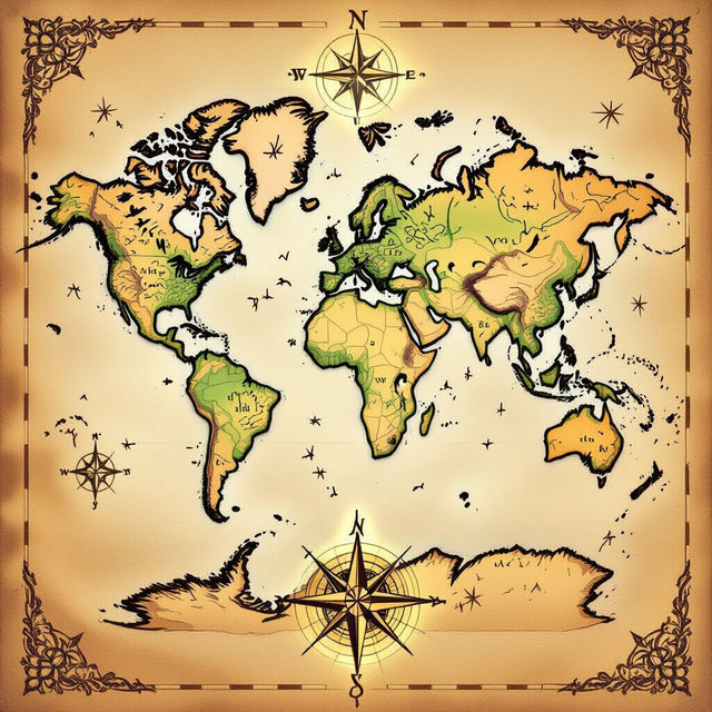 World Map Pictures - AI Generated gallery