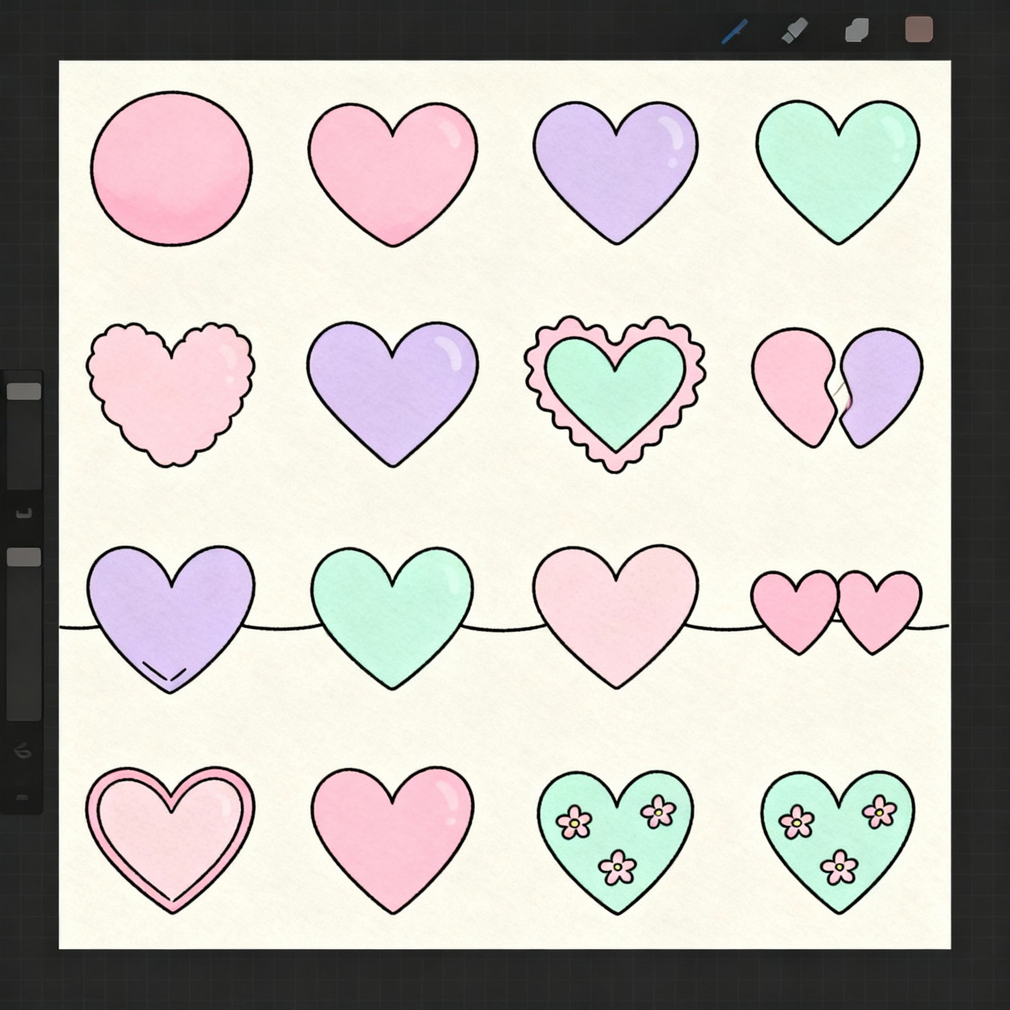 Love Heart Easy Drawings Create Your Own