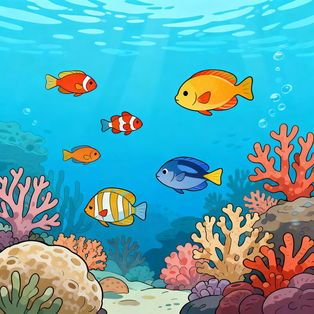 Coral Reef Drawings - Easy & Beautiful gallery