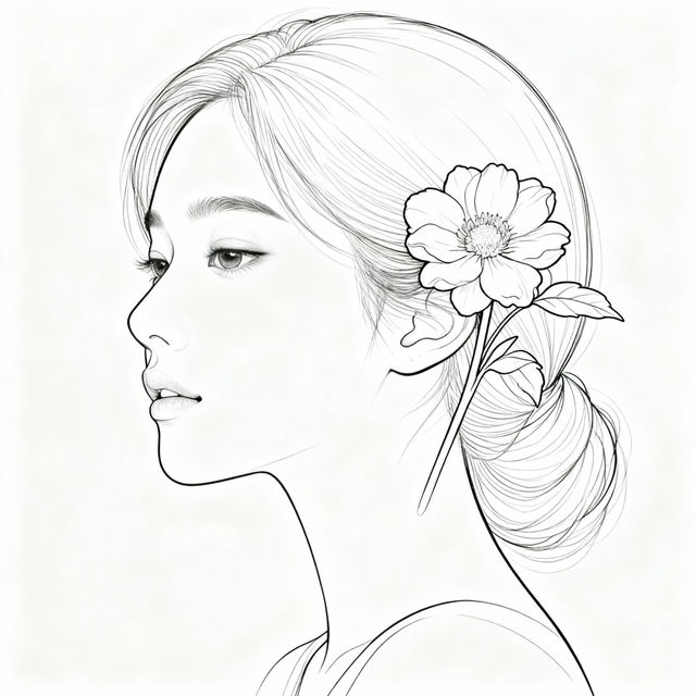 Girl Drawing Outlines - AI Generated gallery