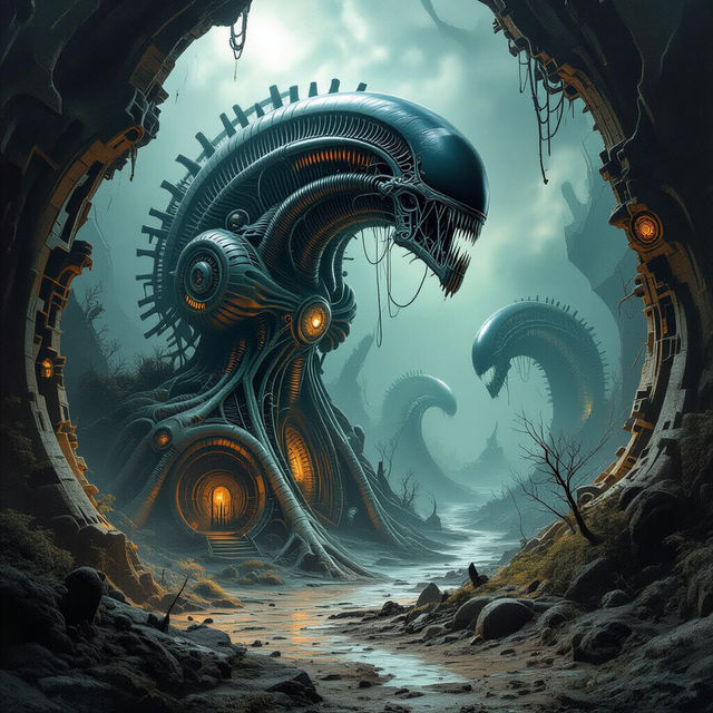 Explore HR Giger Art Generated by AI gallery